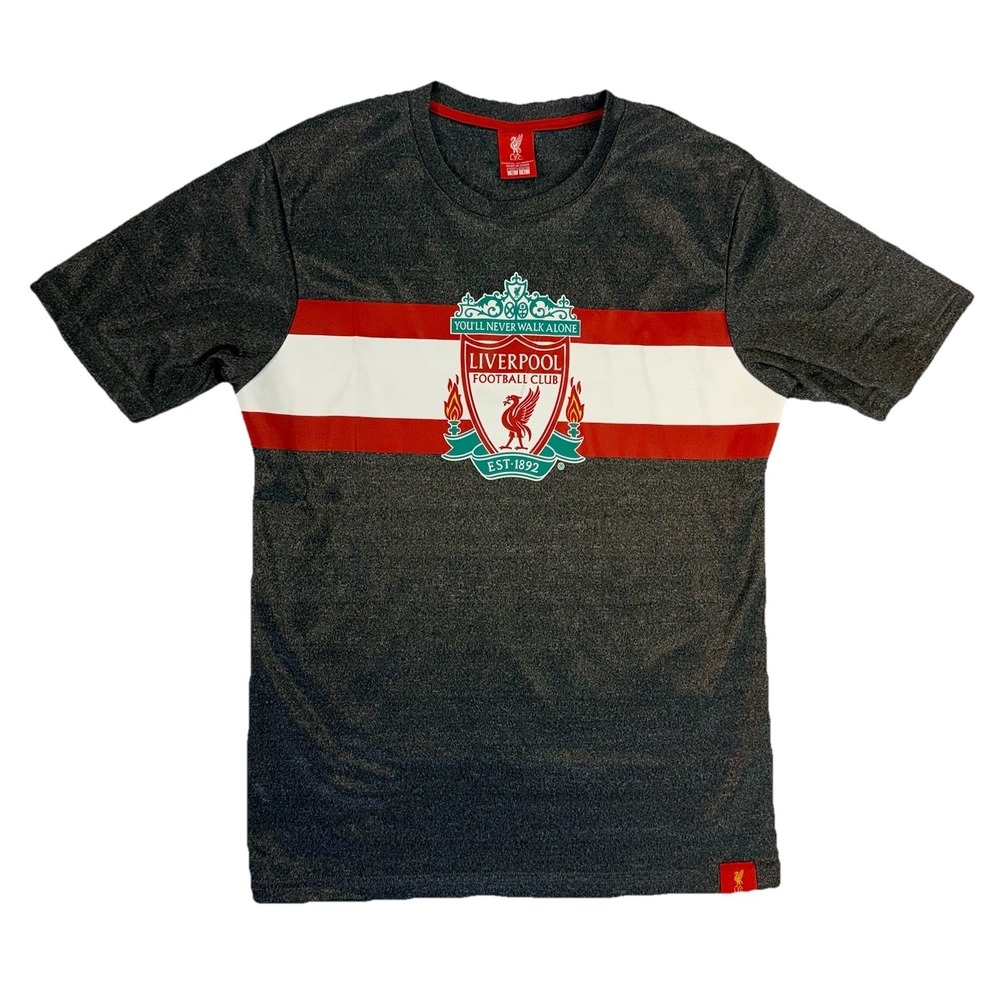 Liverpool FC Gray Graphic Soccer Football Club T Shirt Size Small YNWA LFC
